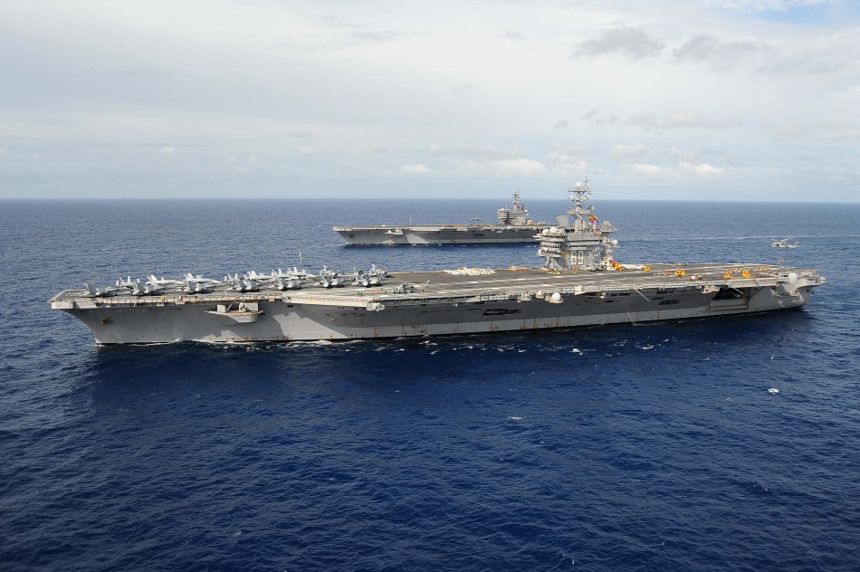 米海軍の原子力空母、大西洋で合流_China.org.cn