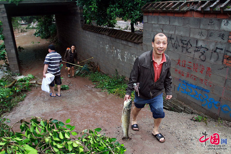 中国南方多地遭遇强降雨袭击[组图]