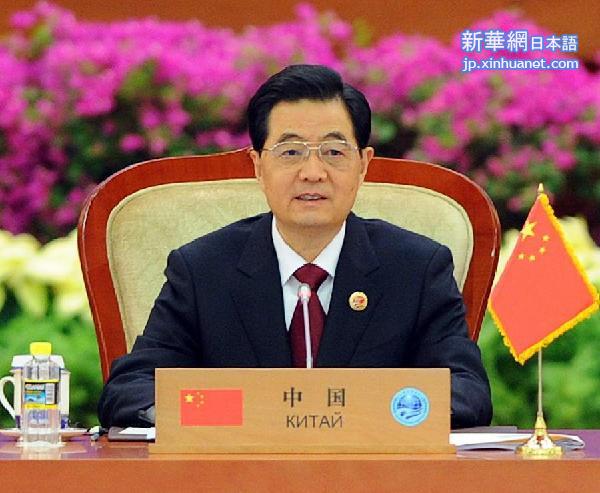 （XHDW）胡锦涛主持上海合作组织成员国元首理事会第十二次会议大范围会谈并发表重要讲话
