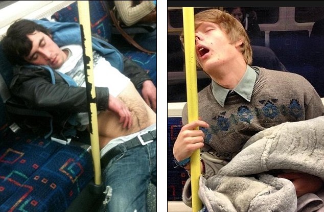 国外网友晒地铁公交睡客照片 姿态千奇百怪妙趣横生