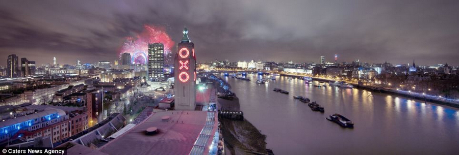 ビルの上からロンドンの夜景を独り占め