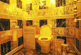 造价300万英镑黄金厕所