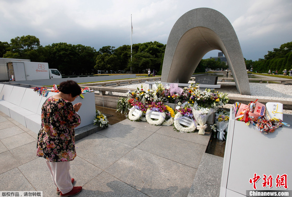 広島で原爆投下68周年記念式典　5万人参列
