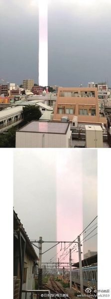 日本东京出现“落雷”奇观
