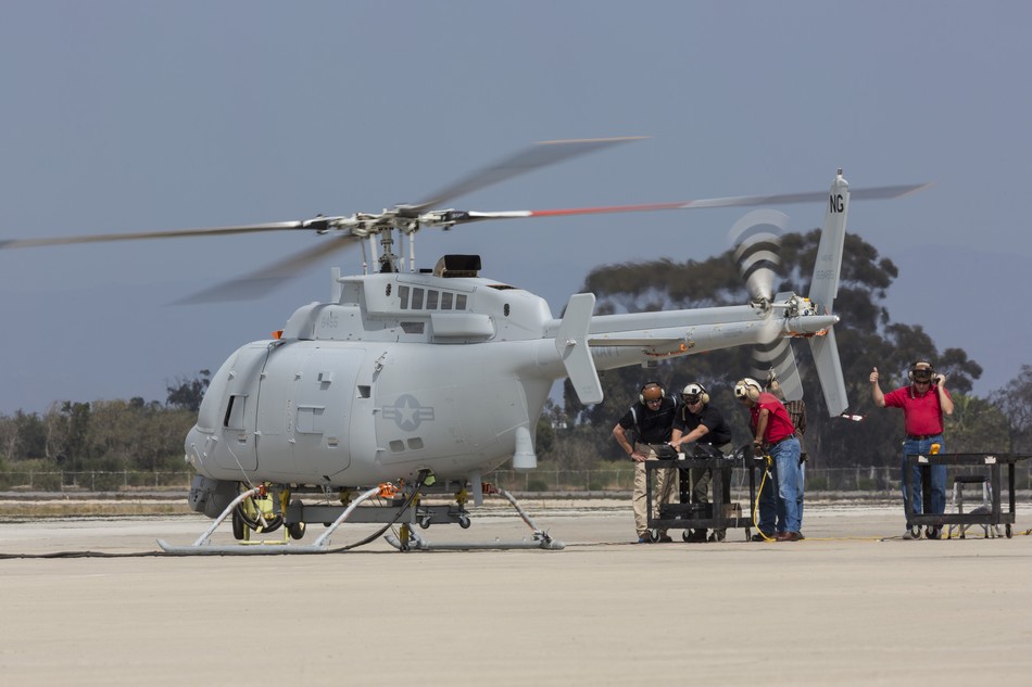 米MQ-8Cファイアスカウト無人偵察機、初エンジン始動