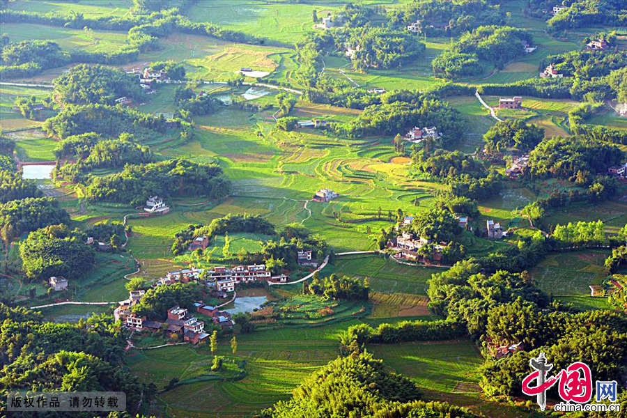 竹景与山水、地质、民居交融，自然生态与历史人文并重，清风摇曳、竹影婆娑、四季宜游。中国网图片库 毛智/摄