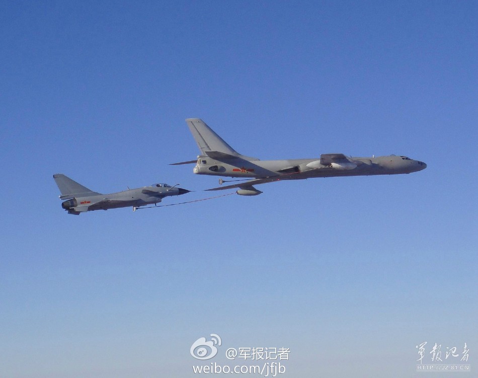 中国空軍の給油機と思われるIl-78がテスト飛行