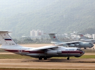 珠海エアショー　中国のY-20とロシアのil-76が並ぶ
