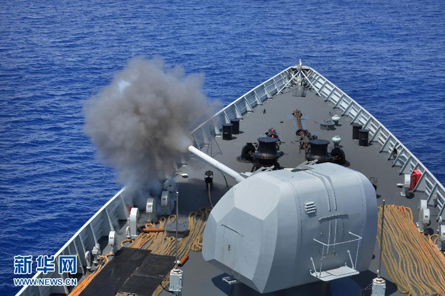 （国际）（4）中国海军远海训练编队在西太平洋海域组织实际使用武器训练