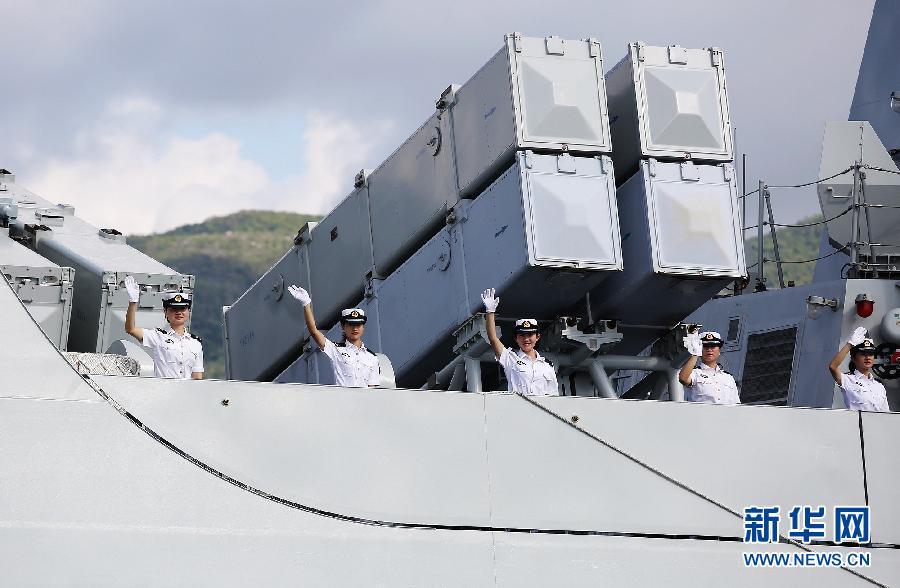 中国海軍第21期護衛航行艦隊、三亜市を出港