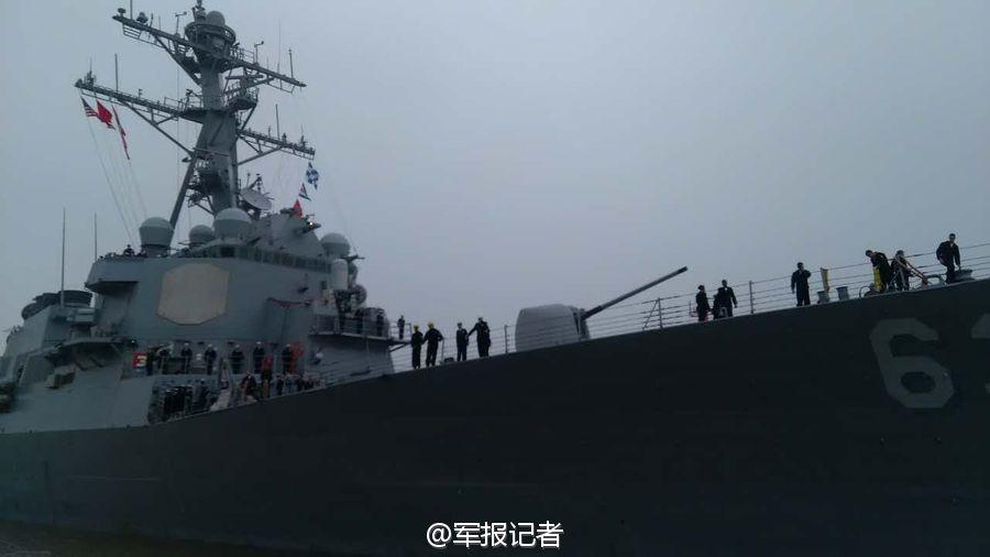 美軍宙斯盾驅逐艦訪問上海細節曝光