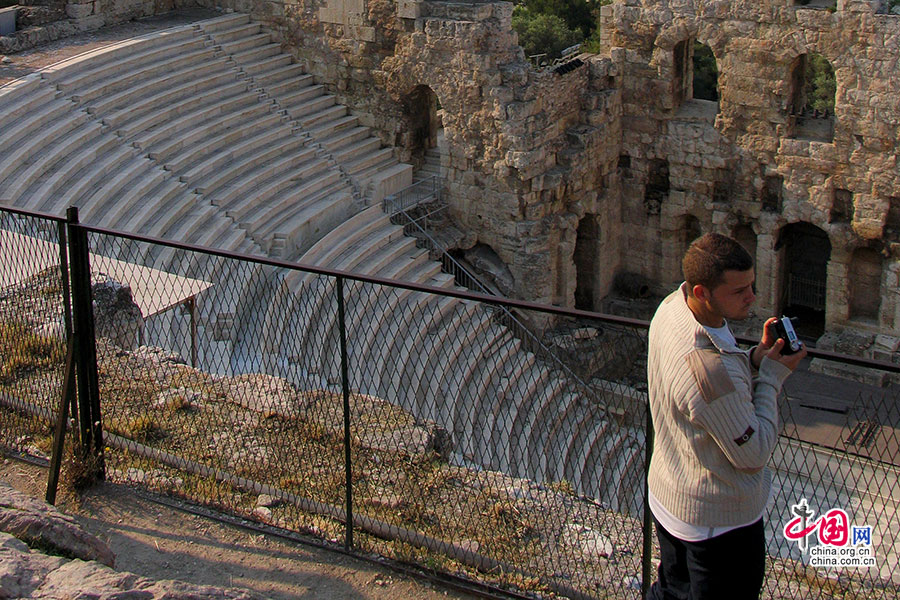 ギリシャの色　アテナイのアクロポリスのパルテノン神殿