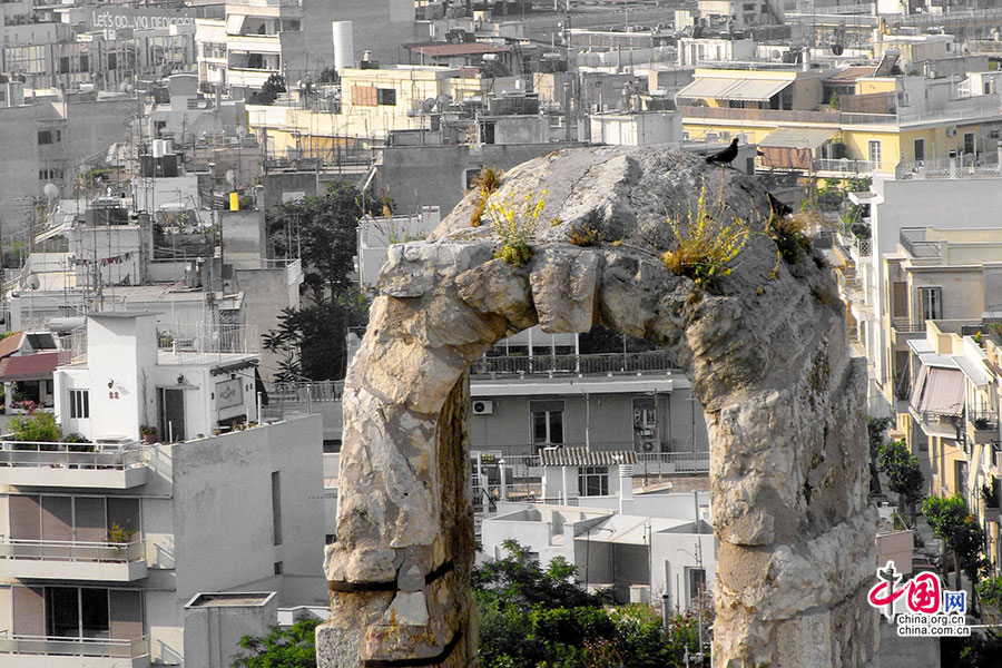 ギリシャの色　アテナイのアクロポリスのパルテノン神殿