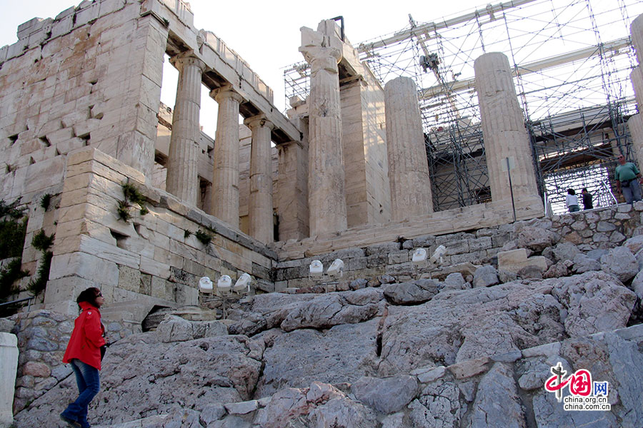 ギリシャの色　アテナイのアクロポリスのパルテノン神殿