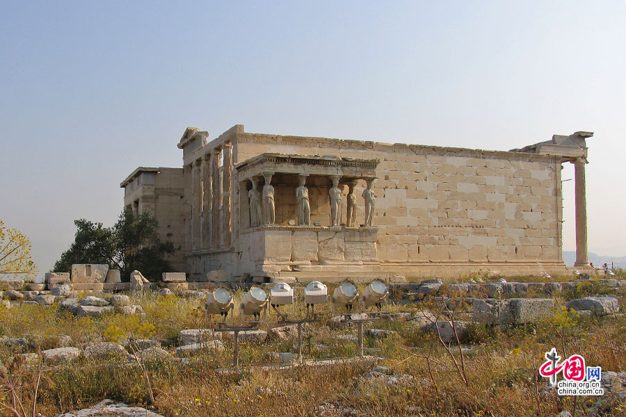 ギリシャの色　アテナイのアクロポリスのパルテノン神殿