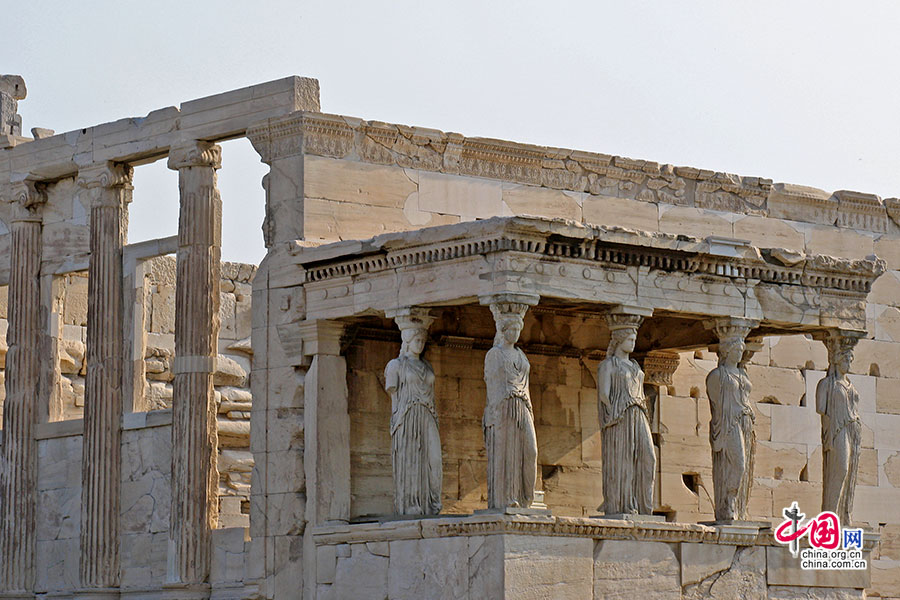 ギリシャの色　アテナイのアクロポリスのパルテノン神殿