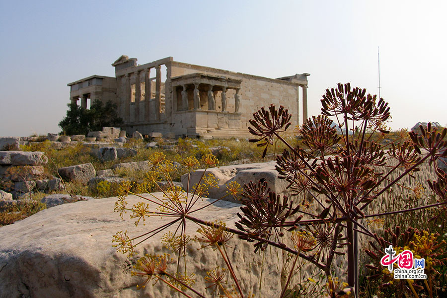 ギリシャの色　アテナイのアクロポリスのパルテノン神殿