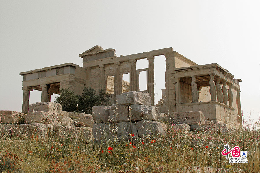 ギリシャの色　アテナイのアクロポリスのパルテノン神殿