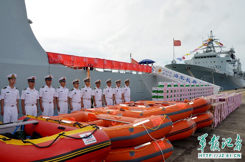 海軍遠洋航行訪問艦隊、スリランカを訪問　災害救助を積極的に支援