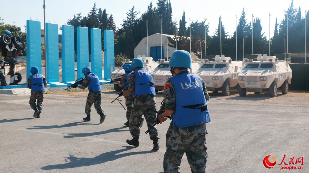 中国レバノン平和維持部隊、テロ対策訓練を実施