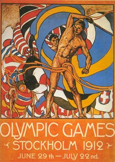 Афиша Олимпиады-1912 в Стокгольме