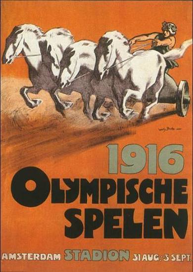 Афиша Олимпиады-1916 в Антверпене