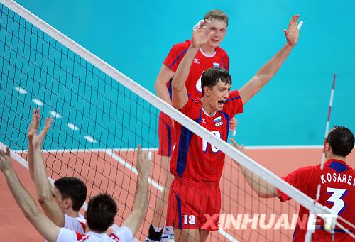 Мужская сборная России по волейболу обыграла команду Сербии в матче группового турнира на Пекинской Олимпиаде