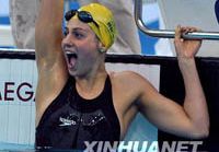 Австралийка С. Райс завоевала 'золото' на дистанции 400 м комплексным плаванием среди женщин и побила мировой рекорд