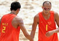 У Пэнгэнь и Сюй Линьинь одержали вторую победу в матче предварительного турнира по пляжному волейболу среди мучжин