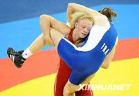 Елена Шалыгина из Казахстана завоевала бронзовую медаль в женских соревнованиях по вольной борьбе в весовой категории до 63 кг.