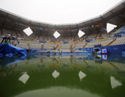 Пекинская Олимпиада под дождем 