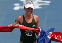 Триатлонистка из Австраслии -- чемпионка Пекинской Олимпиады