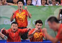 Мужская команда Китая по настольному теннису завоевала золотую медаль в финале командных соревнований
