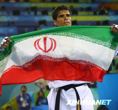 Спортсмен из Ирана Хади Саеи -- чемпион Пекинской Олимпиады по таэквондо в категории до 80 кг1