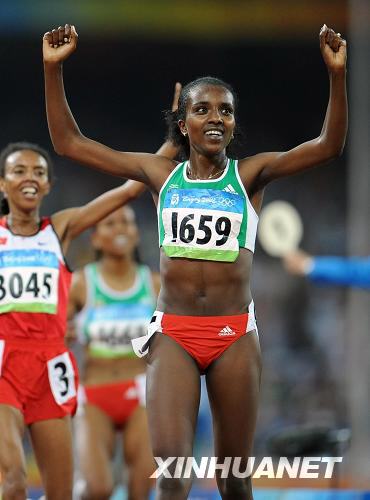 Срочно: Спортсменка из Эфиопии Т. Дибаба выиграла 'золото' в беге на 5000 м на Пекинской Олимпиаде2