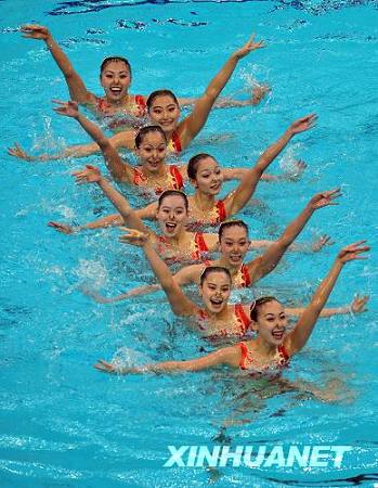 Китайская женская сборная завоевала бронзовые медали по синхронному плаванию