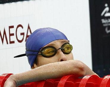 Украинская спортсменка Ганна Лелисавецка -- чемпионка Пекинской Паралимпиады в плавании на спине на дистанции 50 м в категории S2