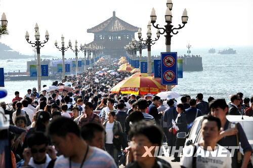Оживление туризма во время 'золотой недели' выходных по случаю Национального праздника КНР