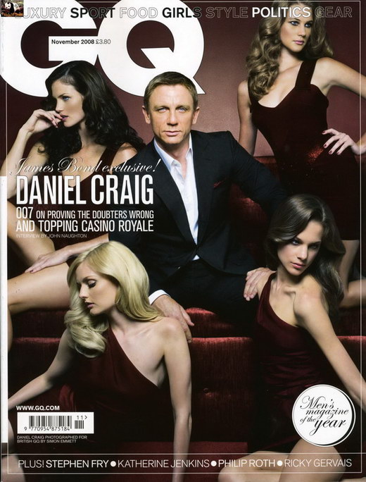 «Агент-007» и девушки Бонда в журнале《GQ》1