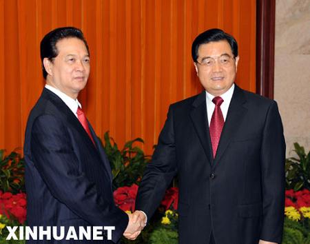 Председатель КНР Ху Цзиньтао встретился с премьер-министром Вьетнама