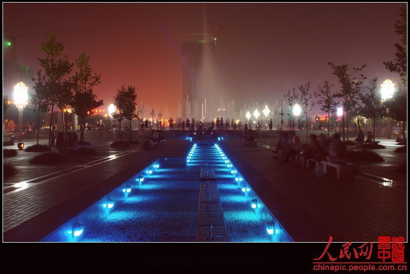 Ночные пейзажи города Хайян 5
