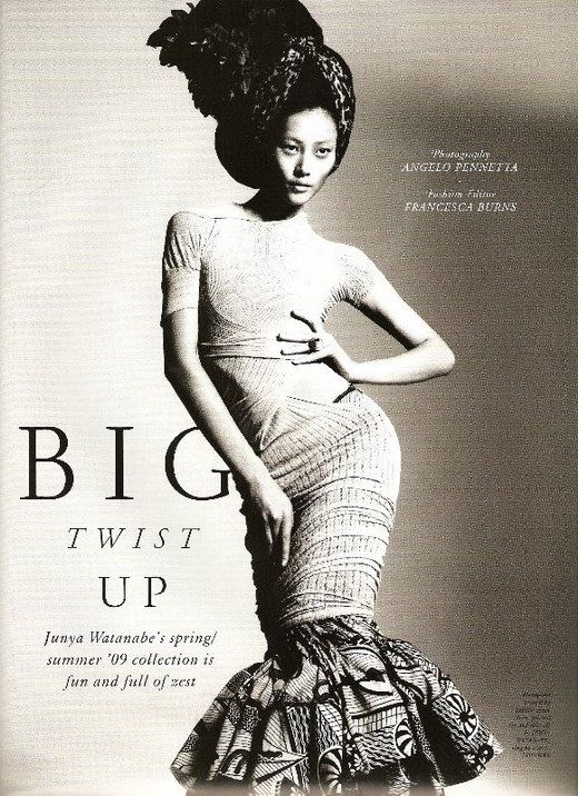 Китайская модель Лю Вэнь в модном журнале Великобритании