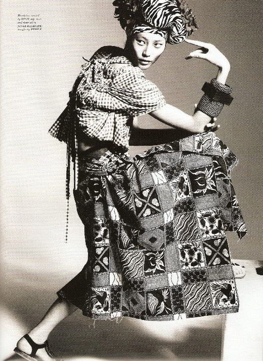 Китайская модель Лю Вэнь в модном журнале Великобритании