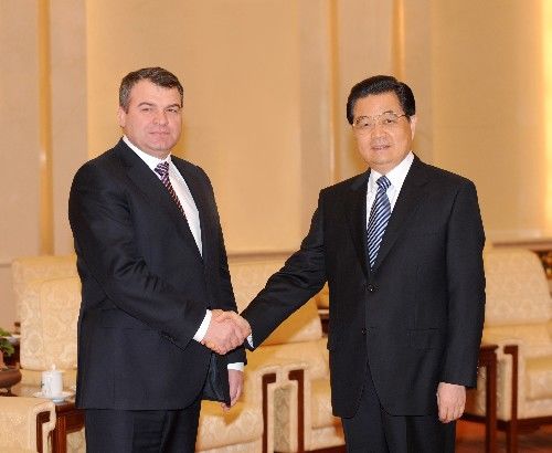 Встреча Ху Цзиньтао с министром обороны РФ