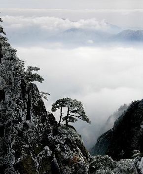Очаровательные снежные пейзажи горы Хуаншань