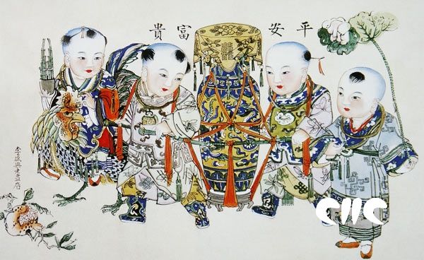 Традиционные китайские новогодние лубочные картины 