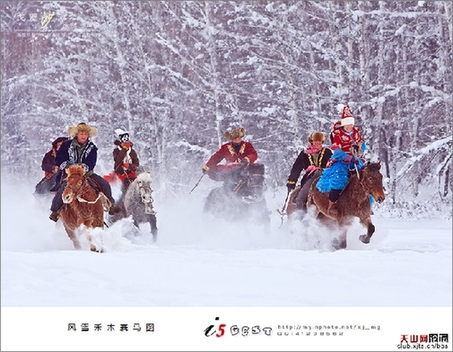 Фотографии скачек на Втором фестивале льда и снега Канас СУАР