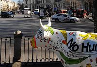 «Художественные быки» появились в Мадриде Испании