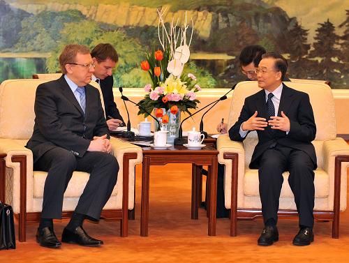 Вэнь Цзябао встретился с вице-премьером России А. Кудриным