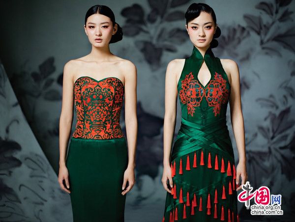 Демонстрация роскошной китайской одежды бренда «NE•TIGER» из коллекции 2009 года 5